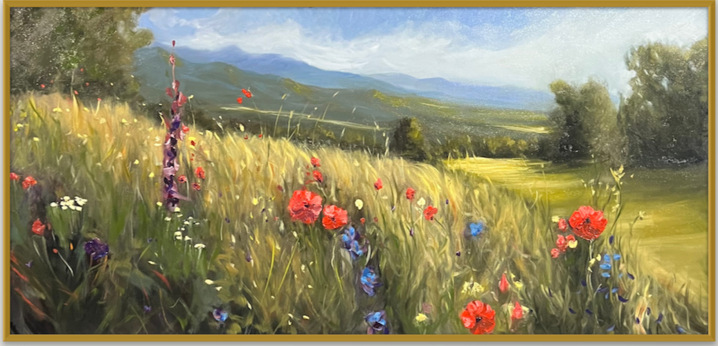 Wild Flower Symphony 24x48 $3500 at Hunter Wolff Gallery